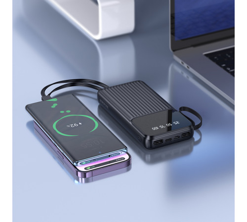 УМБ Power Bank Borofone BJ76 Smart 10000mAh 2A (with cable USB+Type-C+Micro+Lightning)