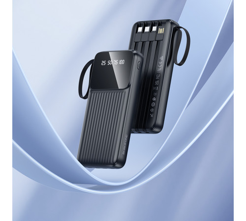 УМБ Power Bank Borofone BJ76 Smart 10000mAh 2A (with cable USB+Type-C+Micro+Lightning)