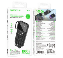 УМБ Power Bank Borofone BJ76 Smart 10000mAh 2A (with cable USB+Type-C+Micro+Lightning)
