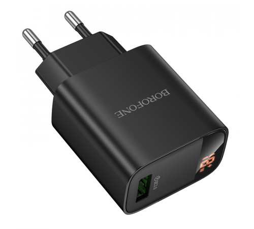 Мережевий зарядний пристрій Borofone BA95A Ilustre QC3.0 LED display