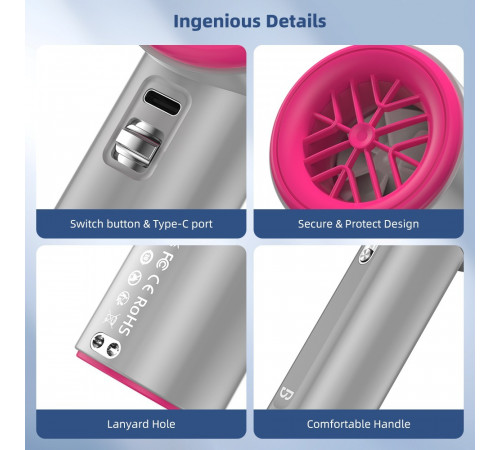 Вентилятор Turbo S001 з цифровим дисплеєм (з вбуд. акум.) (16,0см)