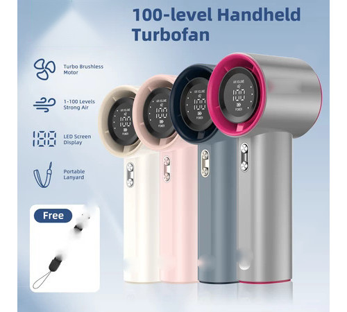 Вентилятор Turbo S001 з цифровим дисплеєм (з вбуд. акум.) (16,0см)