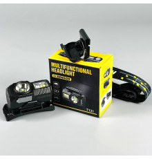 Ліхтар налобний T131 XPE+3SMD Red, Green, Blue, UV light (Motion Sensor, Li-Ion акумулятор, магніт, кліпса, Type-C)