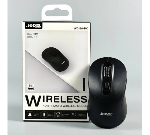 Мишка бездротова Jedel WD138-BK (DPI:800,1200,1600)