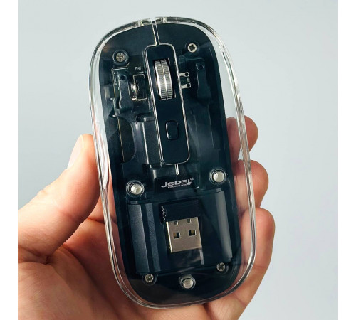 Мишка бездротова Jedel WD131 з 2ма режимами підключення (2,4 ГГц і Bluetooth) 300mAh  (DPI:800,1200,1600)