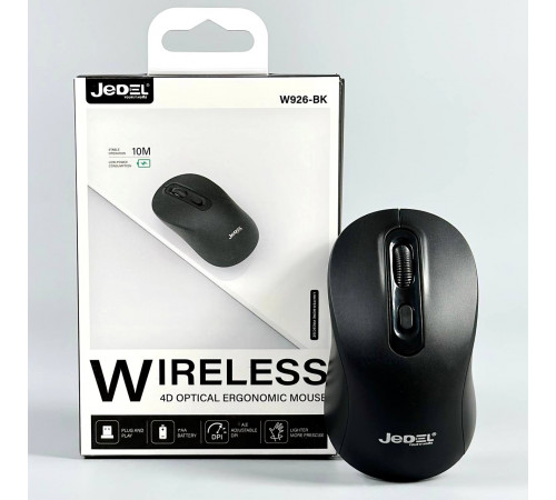 Мишка бездротова Jedel W926-BK (DPI:800,1200,1600)