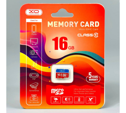 Карта пам'яті XO High level 16Gb 10 Class NEW (без адаптера)