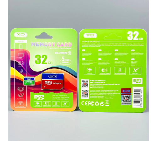 Карта пам'яті XO High level 32Gb 10 Class NEW (з адаптером)