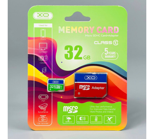 Карта пам'яті XO High level 32Gb 10 Class NEW (з адаптером)