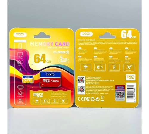 Карта пам'яті XO High level 64Gb 10 Class NEW (з адаптером)