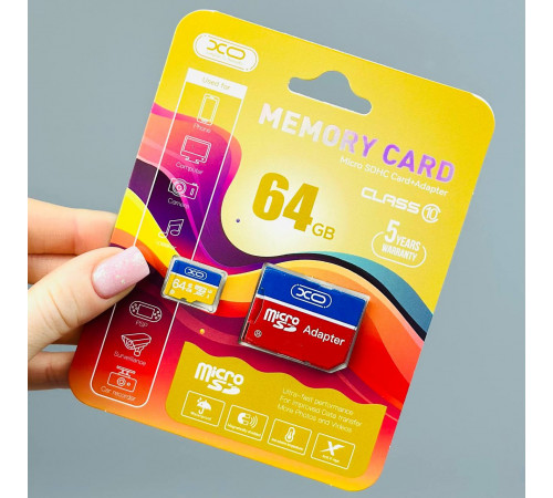Карта пам'яті XO High level 64Gb 10 Class NEW (з адаптером)