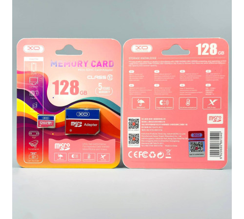 Карта пам'яті XO High level 128Gb 10 Class NEW (з адаптером)