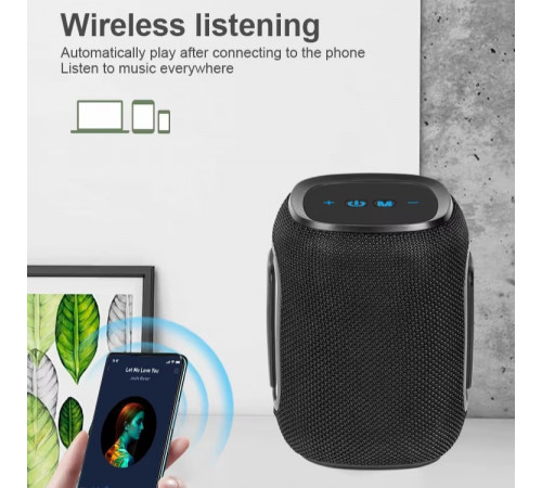 УЦІНКА Портативна колонка Kisonli Q25 RGB 1800mAh (10,8*10,8*13,2 см) (під ремонт)