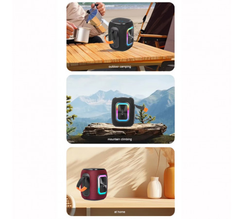 УЦІНКА Портативна колонка Kisonli Q25 RGB 1800mAh (10,8*10,8*13,2 см) (під ремонт)