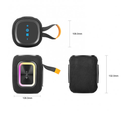 УЦІНКА Портативна колонка Kisonli Q25 RGB 1800mAh (10,8*10,8*13,2 см) (під ремонт)