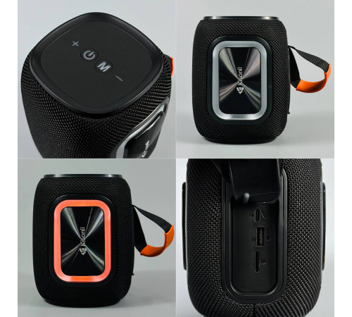 УЦІНКА Портативна колонка Kisonli Q25 RGB 1800mAh (10,8*10,8*13,2 см) (під ремонт)