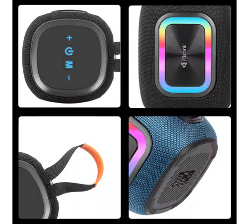 УЦІНКА Портативна колонка Kisonli Q25 RGB 1800mAh (10,8*10,8*13,2 см) (під ремонт)