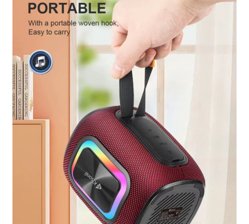 УЦІНКА Портативна колонка Kisonli Q25 RGB 1800mAh (10,8*10,8*13,2 см) (під ремонт)