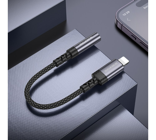 Перехідник Borofone BV24 Graceful Lightning to 3.5mm 0.15m