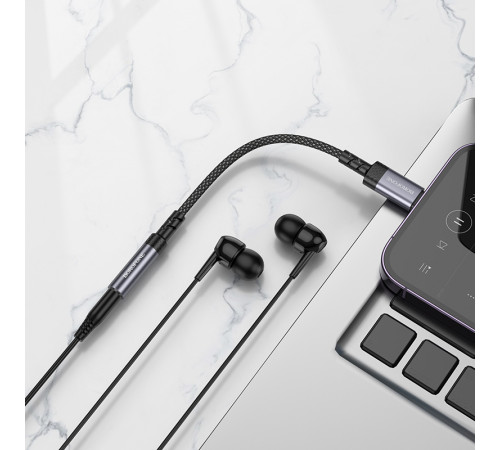 Перехідник Borofone BV24 Graceful Lightning to 3.5mm 0.15m