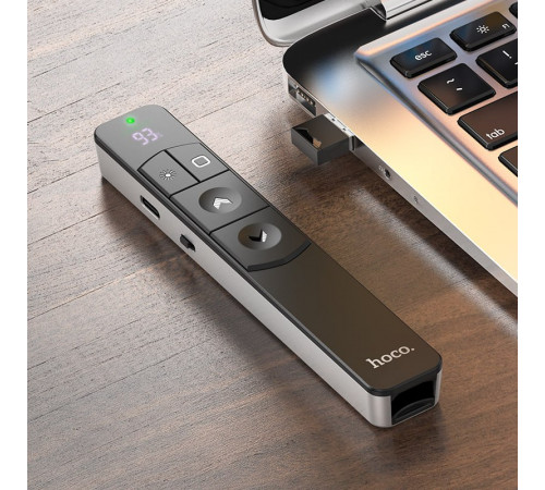 Пульт для презентацій Hoco GM202 Smart Bluetooth 2.4 GHz (червоне світло) (лазерна указка презентер)