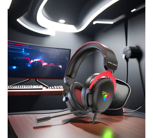 Навушники комп'ютерні дротові Jedel GH581 Gaming RGB з мікрофоном (1.8m)