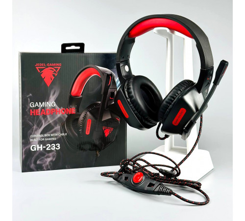 Навушники комп'ютерні дротові Jedel GH-233 Gaming з мікрофоном (2.1m)