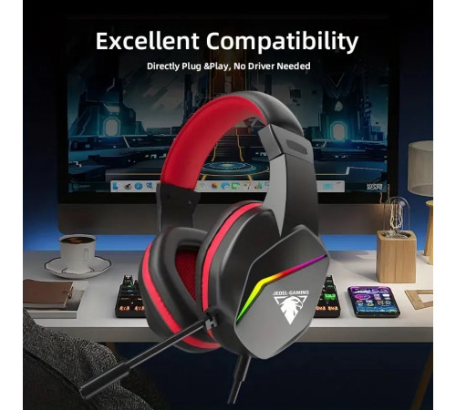 Навушники комп'ютерні дротові Jedel GH269 Gaming з мікрофоном (1.8m)