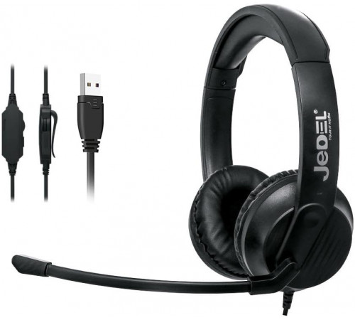 Навушники комп'ютерні дротові Jedel HS100 з мікрофоном (1.7m)