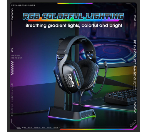 Навушники комп'ютерні Onikuma X12 RGB з мікрофоном