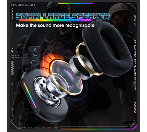 Навушники комп'ютерні Onikuma X12 RGB з мікрофоном