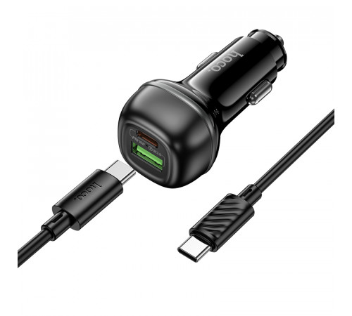Автомобільний зарядний пристрій Hoco Z58A Rank PD30W+QC3.0 Type-C to Type-C