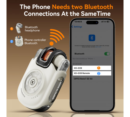 Бездротові навушники XO G39 Metal Remote Control