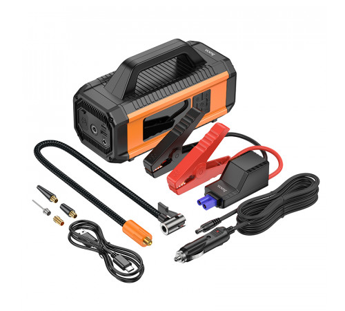 Автомобільний пускозарядний пристрій (компресор) Hoco QS4 10000mAh