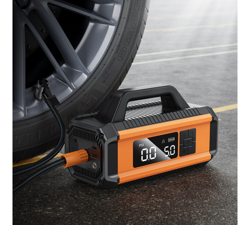 Автомобільний пускозарядний пристрій (компресор) Hoco QS4 10000mAh