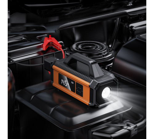 Автомобільний пускозарядний пристрій (компресор) Hoco QS4 10000mAh