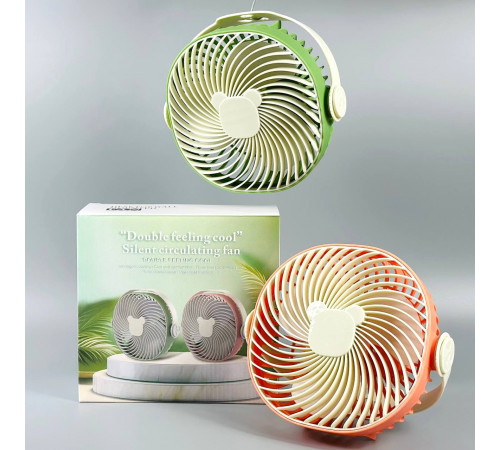 Вентилятор KLW-F9  Mini настільний, підвісний з нахилом (з вбуд. акум.) (17,3cm)