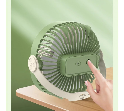 Вентилятор KLW-F9  Mini настільний, підвісний з нахилом (з вбуд. акум.) (17,3cm)