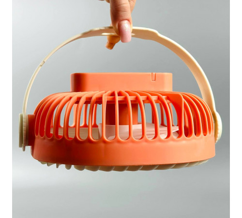 Вентилятор KLW-F9  Mini настільний, підвісний з нахилом (з вбуд. акум.) (17,3cm)