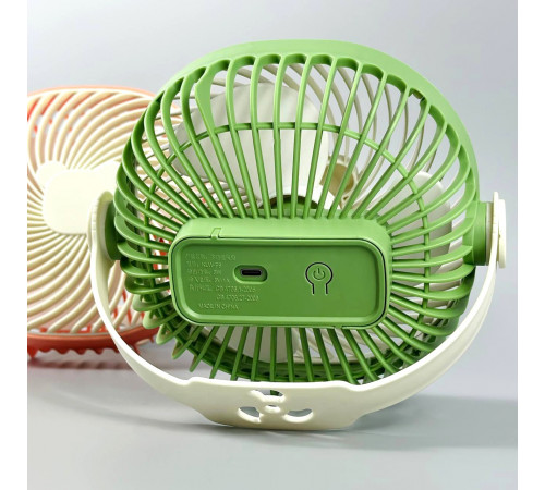 Вентилятор KLW-F9  Mini настільний, підвісний з нахилом (з вбуд. акум.) (17,3cm)