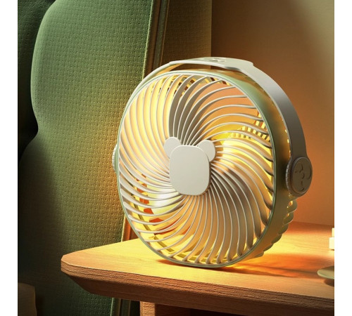 Вентилятор KLW-F9  Mini настільний, підвісний з нахилом (з вбуд. акум.) (17,3cm)