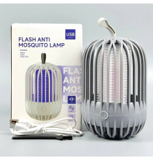 Лампа-пастка від комах Flash Anti Mini 2в1 800mAh (світильник, УФ-лампа) (з вбуд. акум.) (13,5см)