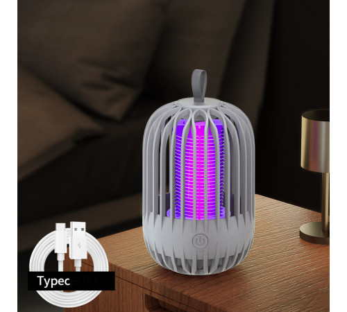 Лампа-пастка від комах Flash Anti Mini 2в1 800mAh (світильник, УФ-лампа) (з вбуд. акум.) (13,5см)