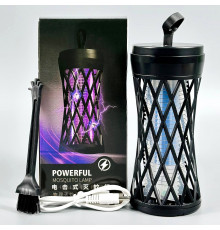 Лампа-пастка від комах TX-WD02 Mini 2в1 800mAh (світильник, УФ-лампа) (з вбуд. акум.) (14см)