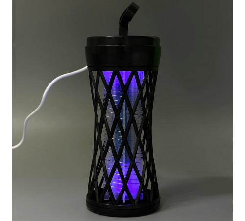 Лампа-пастка від комах TX-WD02 Mini 2в1 800mAh (світильник, УФ-лампа) (з вбуд. акум.) (14см)