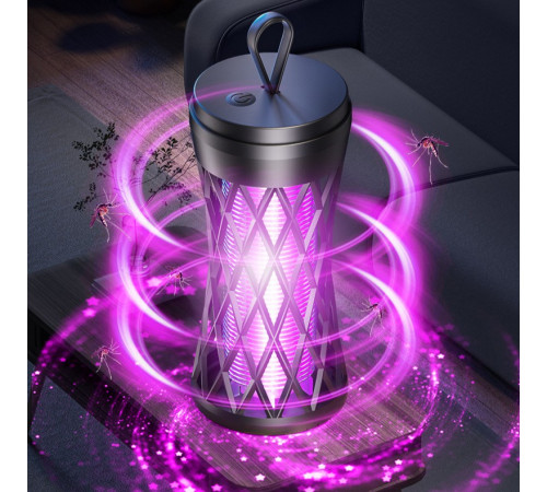 Лампа-пастка від комах TX-WD02 Mini 2в1 800mAh (світильник, УФ-лампа) (з вбуд. акум.) (14см)