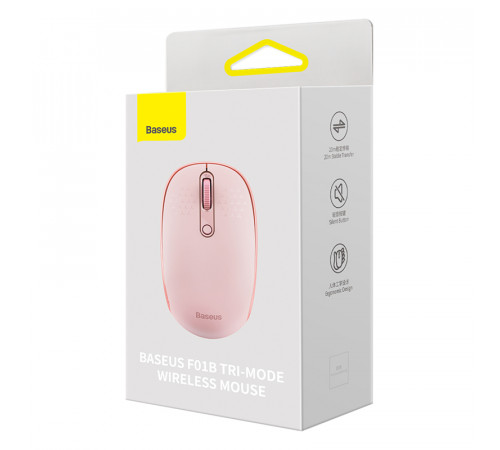 Маніпулятор миша бездротова Baseus F01B Tri-Mode Wireless Mouse Baby Pink (B01055503413-00)