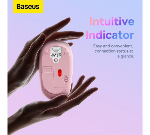 Маніпулятор миша бездротова Baseus F01B Tri-Mode Wireless Mouse Baby Pink (B01055503413-00)