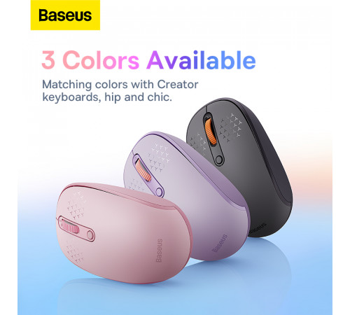 Маніпулятор миша бездротова Baseus F01B Tri-Mode Wireless Mouse Baby Pink (B01055503413-00)