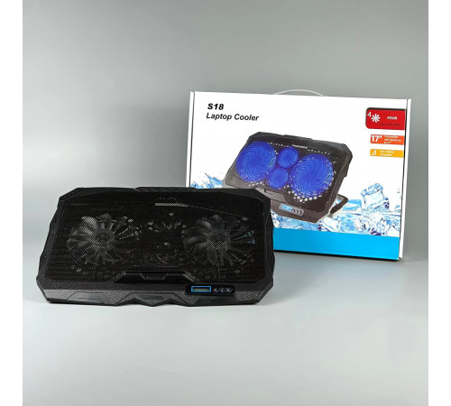 Підставка-охолоджувач для ноутбука S18 Led 12-17inch (4 Fan)
